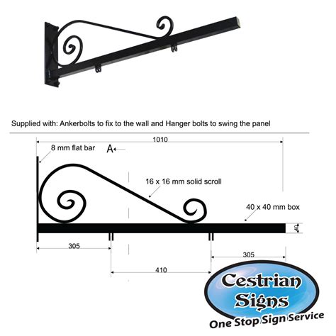 Projecting Hanging Shop Sign Bracket Mm Cestrian Signs