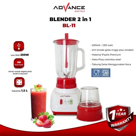 Jual Advance Bl Blender Kaca Blender Tabung Multifungsi In