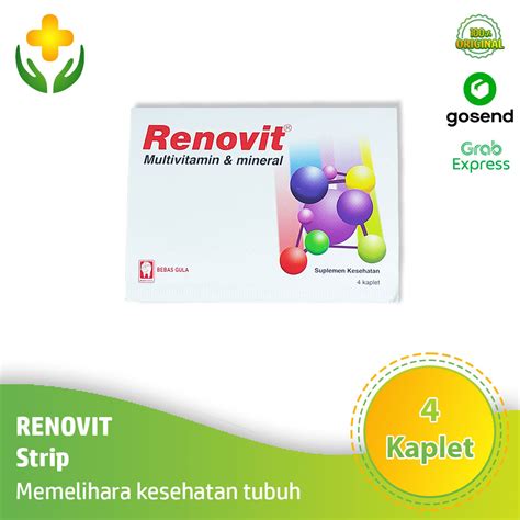 Jual Renovit Strip Kaplet Multivitamin Memelihara Daya Tahan Tubuh