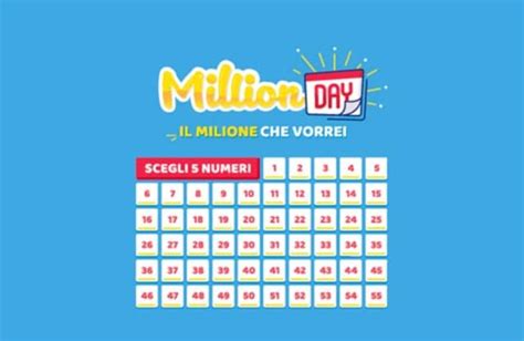 Estrazione Million Day Oggi Luglio Diretta Live Numeri