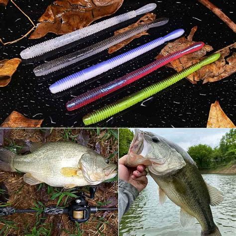 Drop Shot Rigs For Bass Fishing Soft Plastic Lures Gusanos De Pesca De