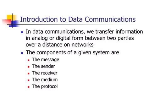 Ppt Introduction To Data Communications Powerpoint Presentation Free