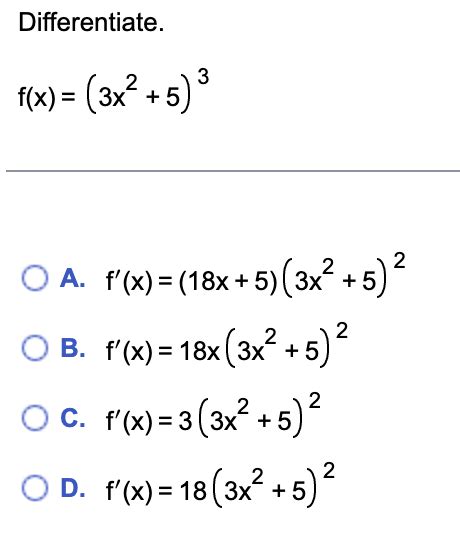 Solved Differentiate F X X A F X X X Chegg