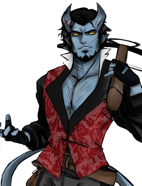 Tiefling Male Character Art