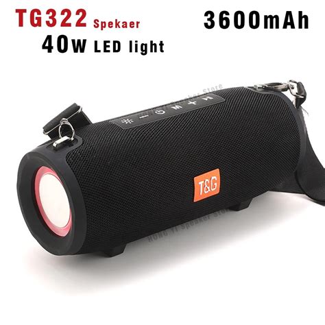 TG322 40W Bluetooth Hoparl R Ta Nabilir 3600mAh RGB LED K 3D Stereo