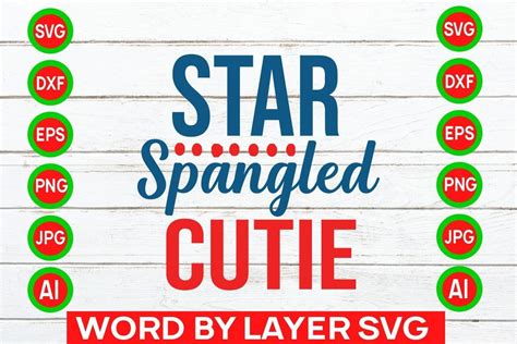 Star Spangled Cutie Svg Design Graphic By Rahimrana622 Creative Fabrica