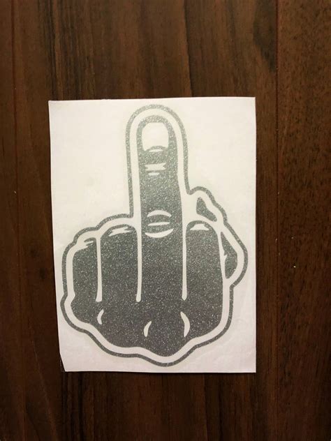 Car Decal Middle Finger Decal Fuck Off Funny Car Decal Vinyl Decal