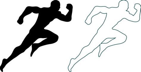 Athlete Silhouette Vector At Vectorified Collection Of Athlete