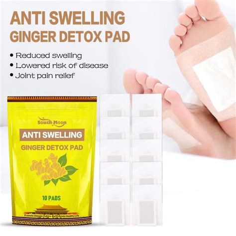 10 Tablets Ginger Wormwood Detox Foot Cleansing Detoxification Sticker