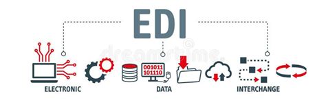 Banner Electronic Data Interchange Concept Edi Stock Photo Image Of