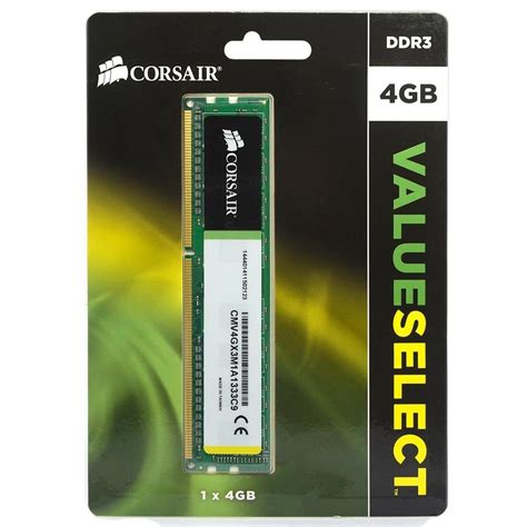 Memória Ddr3 4GB Pc1333 Corsair Value Select Cmv4gx3m1a1333c9