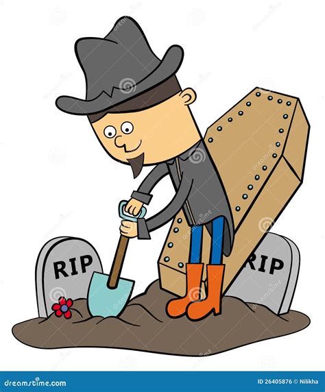 Grave digger stock illustration. Illustration of male - 26405876