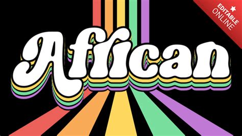 African Retro Music Font Text Effect Generator