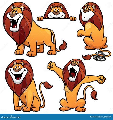 Cartoon Lion Stock Vector Illustration Of Roar Mammal 75315225