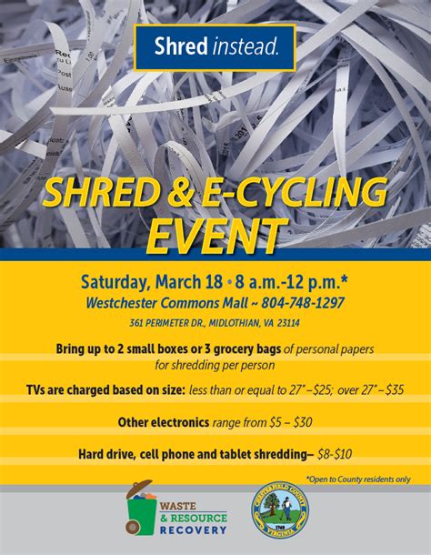 Chesterfield County Electronics Recycling And Document Shredding Cvwma