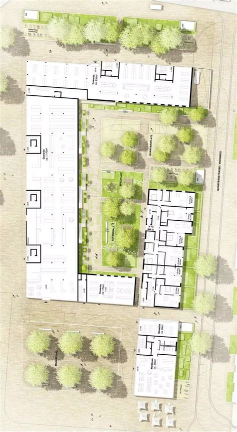 Pin von Bin Liu auf Plan Rendering Layout architecture Städtebauplan