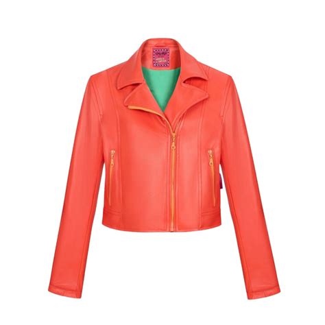 King Naked Women S Yellow Orange Keep It Together Vegan Leather Jacket In Yellow Orange ModeSens