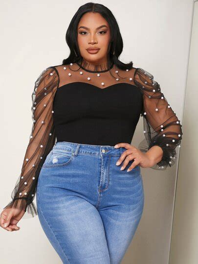 Search Pearl Mesh Top Shein Usa