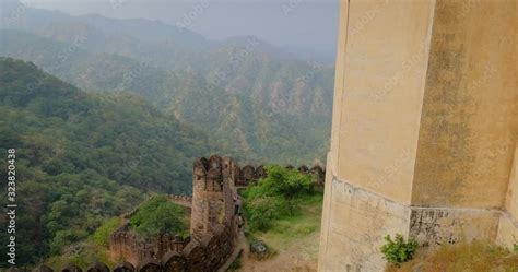 Ramparts And Wall Of Great Famous Historic Indian Kumbhalgarh Fort