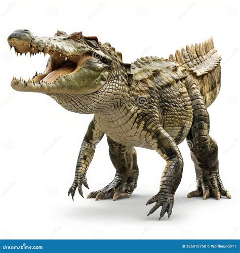A Powerful Suchomimus with Its Crocodile-like Snout and Strong Build