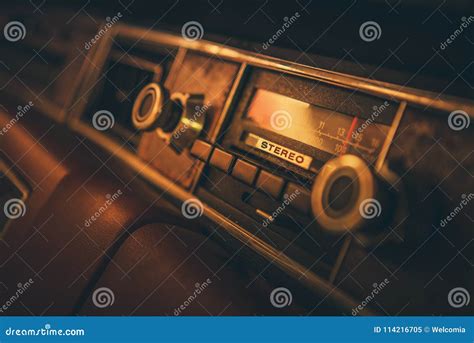 Vintage Classic Car Radio stock image. Image of dirt - 114216705