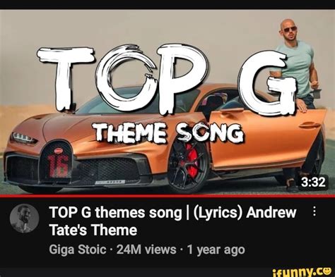 OP THEME SONG TOP G themes song I (Lyrics) Andrew Tate's Theme Giga ...