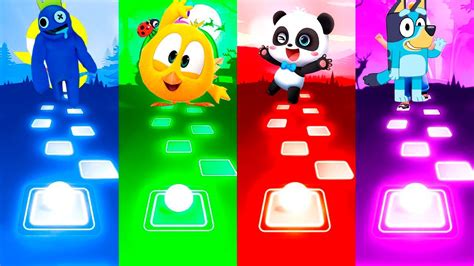 Rainbow Friends Vs Where S Chicky Vs BabyBus Vs Bluey Tiles Hop EDM