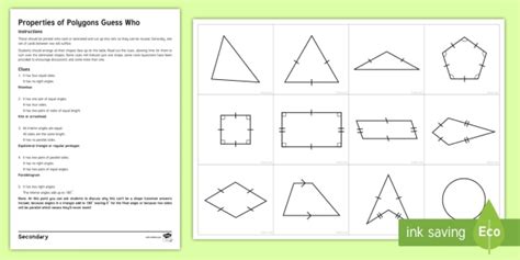 Properties Of Polygons Guess The Shape Game Ks3 Maths