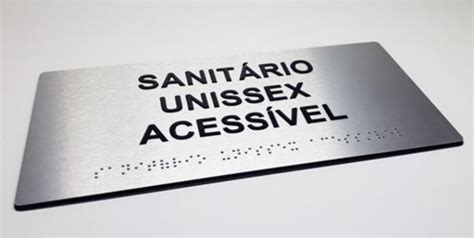 Placas Sinalização Sanitários Banheiro em Braile