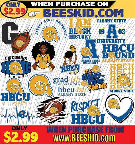 Albany State University Svg Hbcu Svg Collections Hbcu Svg Etsy