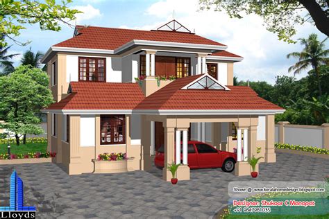 Kerala Model Villa Plan With Elevation 2061 Sq Feet Kerala Home Design And Floor Plans