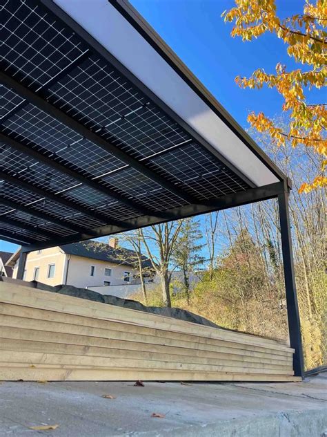 Carport Mit Photovoltaik Arrea Berdachungen Nach Ma