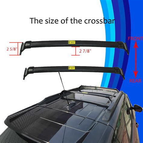 Pcs Aluminum Roof Rail Rack Cross Bar Cross Bar Fits For Cadillac Xt