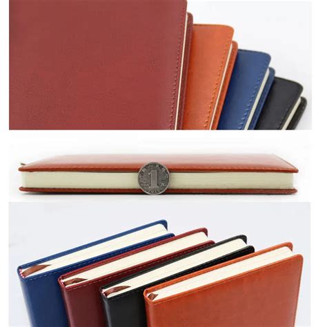 Custom Pu Leather Cover Notebook With Pen Holder School Supplies