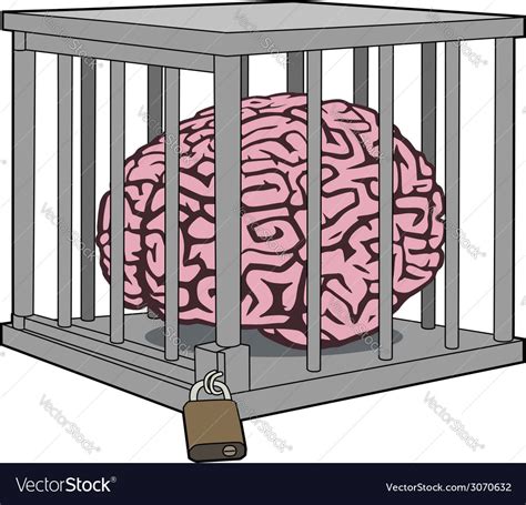 Caged Mind Royalty Free Vector Image Vectorstock