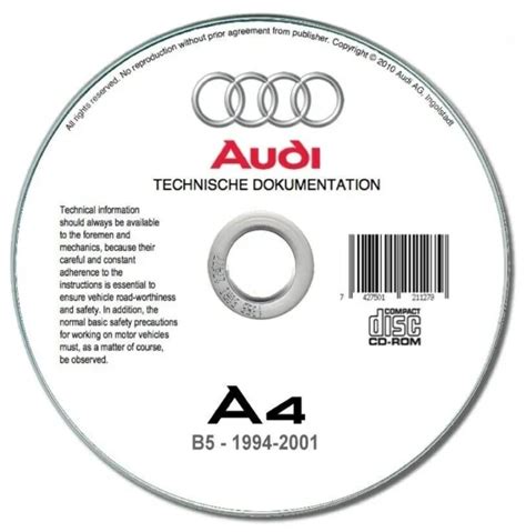 Audi A4 B5 1994 2001 Manuale Officina Workshop Manual French Eur 9