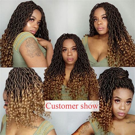 Goddess Faux Locs Curly Crochet Braids Real Locs Braiding Hair As