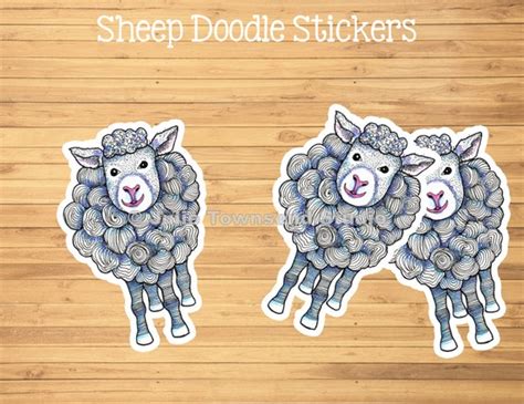 Sheep Sticker Sheep Decal Sheep Stickers Lamb Sticker Etsy