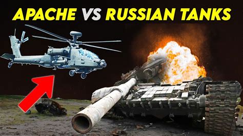 Ah Apache Helicopter Destroying Russian Tanks In Ukraine Youtube