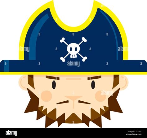 Cute Cartoon Pirate Captain Stock Vector Image Art Alamy