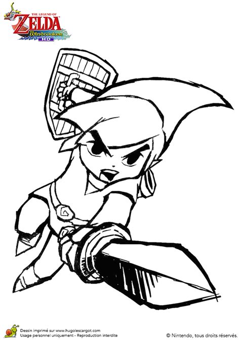 Zelda Wind Waker Coloring Pages Sketch Coloring Page