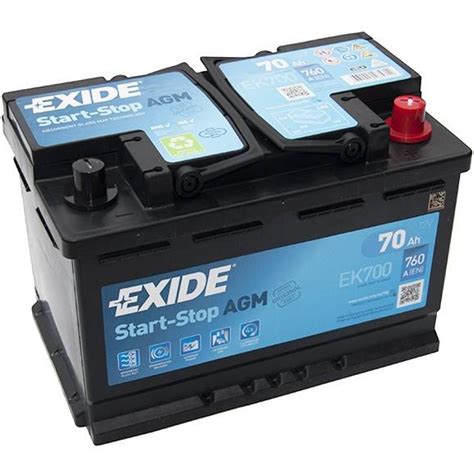 Аккумулятор EXIDE START STOP AGM 70 Ач 760А О П EK700 купить недорого