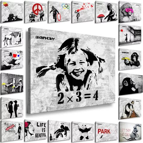 Wandbilder Xxl Banksy Leinwand Bilder Graffiti Street Art Kunstdruck C