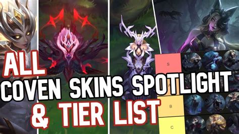 All Coven Skins Spotlight And Tier List League Of Legends Youtube