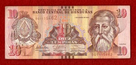 Honduras 10 Lempiras 2012 Banknote SNS Coins