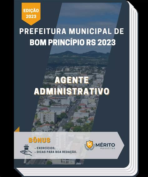 Apostila Agente Administrativo Prefeitura De Bom Princípio Rs 2023