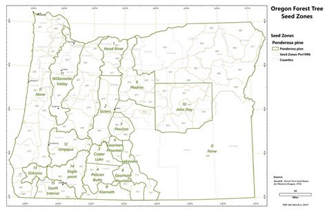 Seed Zone Maps of Oregon – Oregon Forest Management Planning