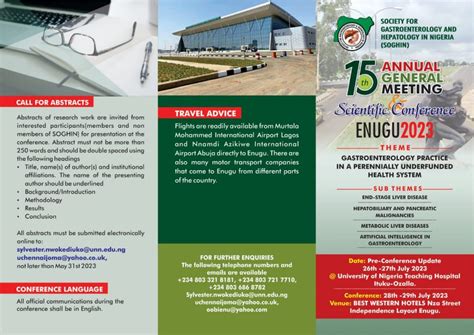 15TH SCIENTIFIC CONFERENCE AND ANNUAL GENERAL MEETING ENUGU 2023