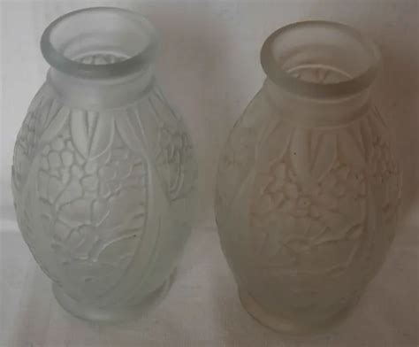 Petits Vases Anciens En Verre Presse Art Deco Joma Eur