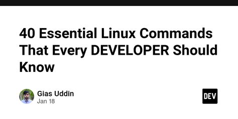 40 Essential Linux Commands That Every Developer Should Know Dev